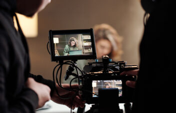 Stampa Studio team at a video shoot