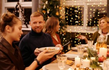 Christmas dinner with family